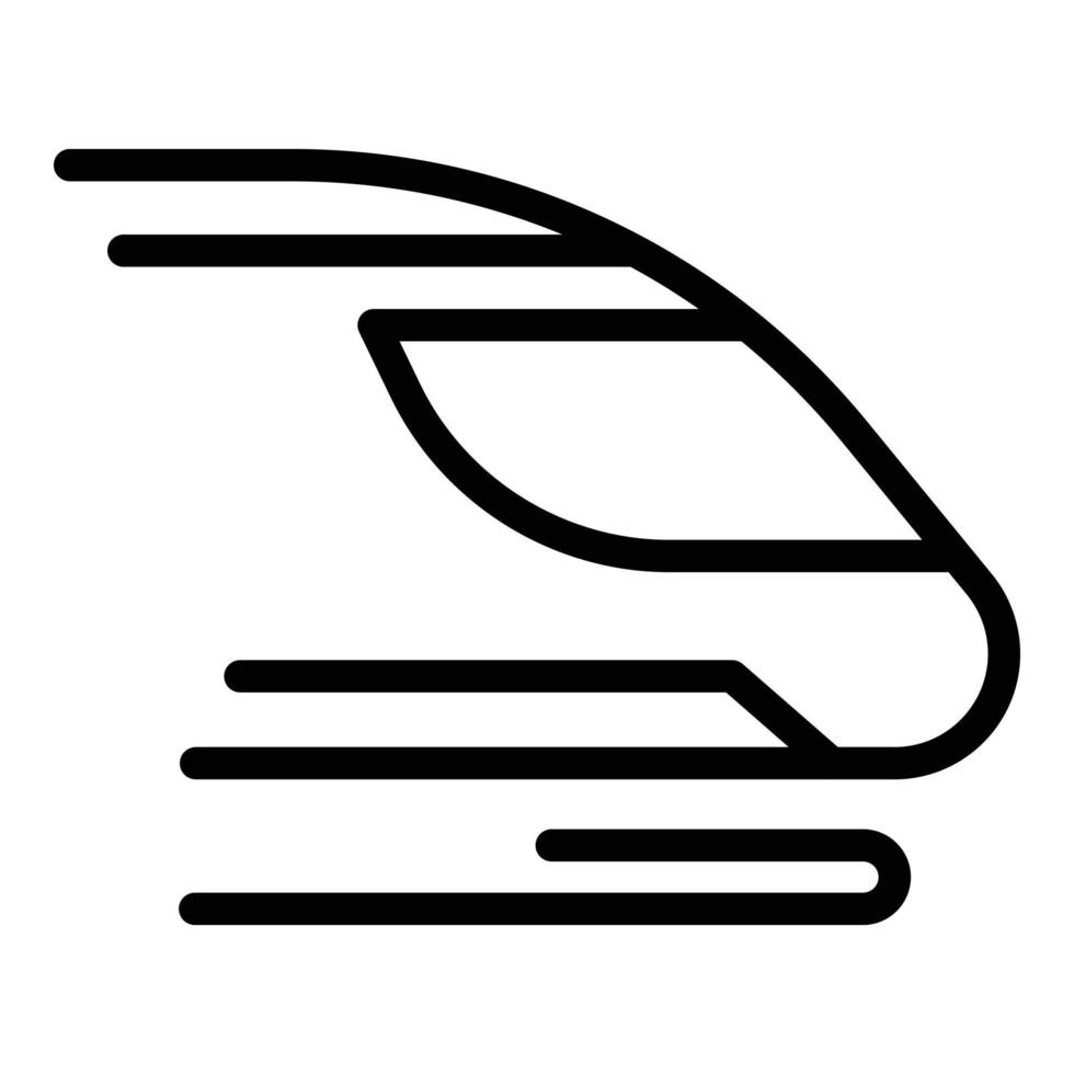 ícone de trem de trânsito rápido, estilo de estrutura de tópicos vetor