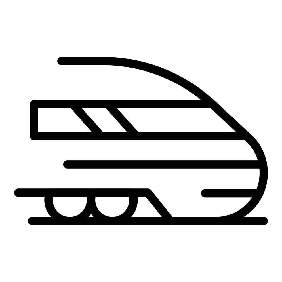 ícone do trem de alta velocidade da cidade, estilo de estrutura de tópicos vetor