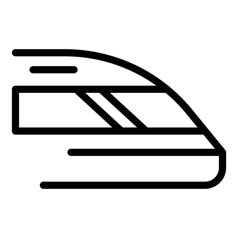 ícone do trem de alta velocidade do metrô, estilo de estrutura de tópicos vetor