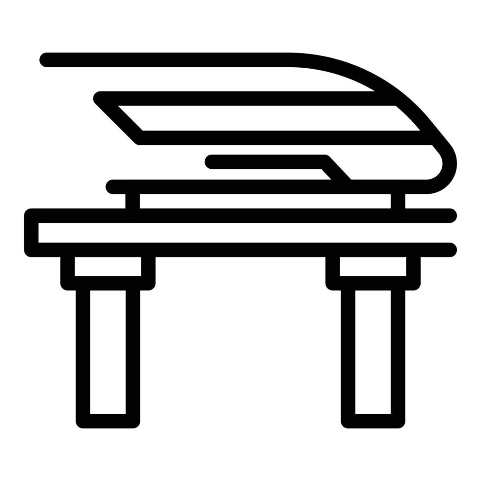 ícone do trem-bala, estilo de estrutura de tópicos vetor