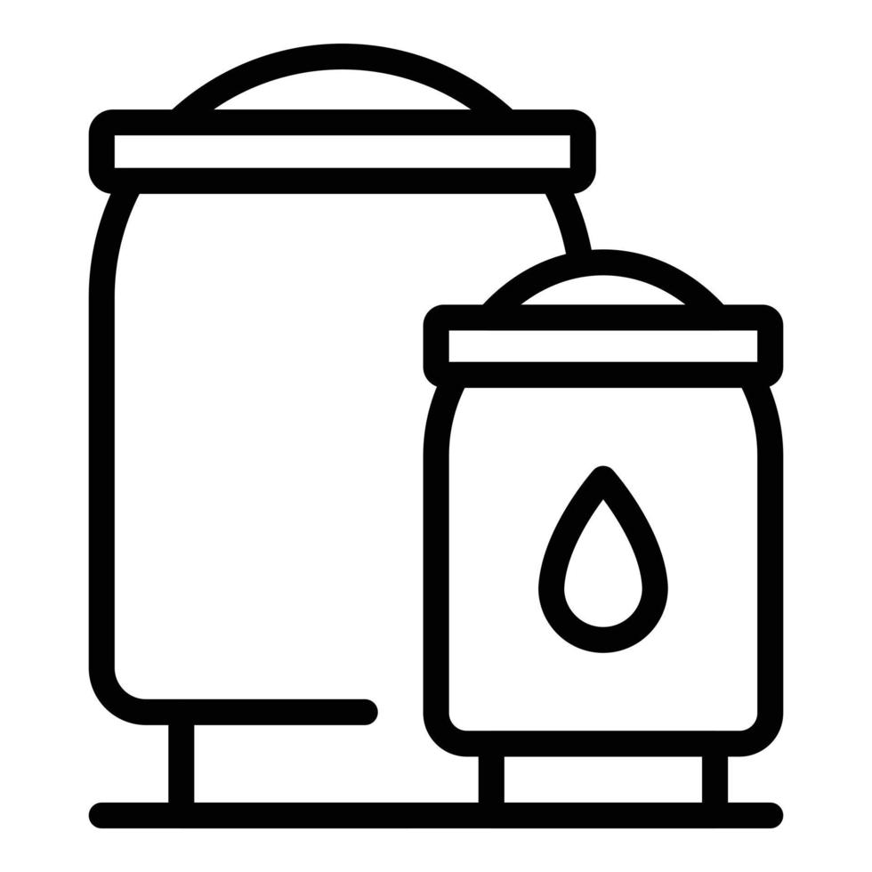 ícone de armazenamento de óleo, estilo de estrutura de tópicos vetor