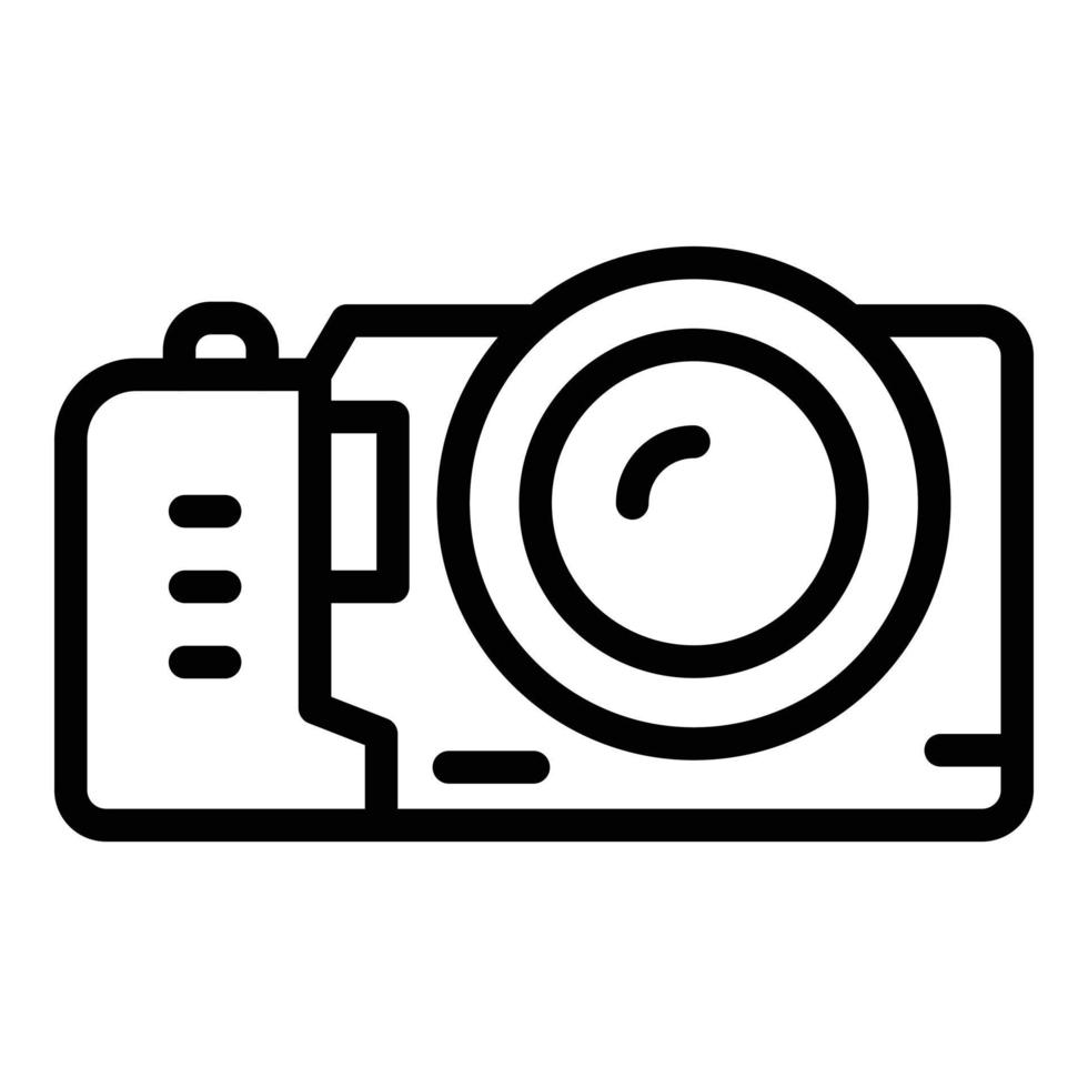 ícone da câmera safari, estilo de estrutura de tópicos vetor