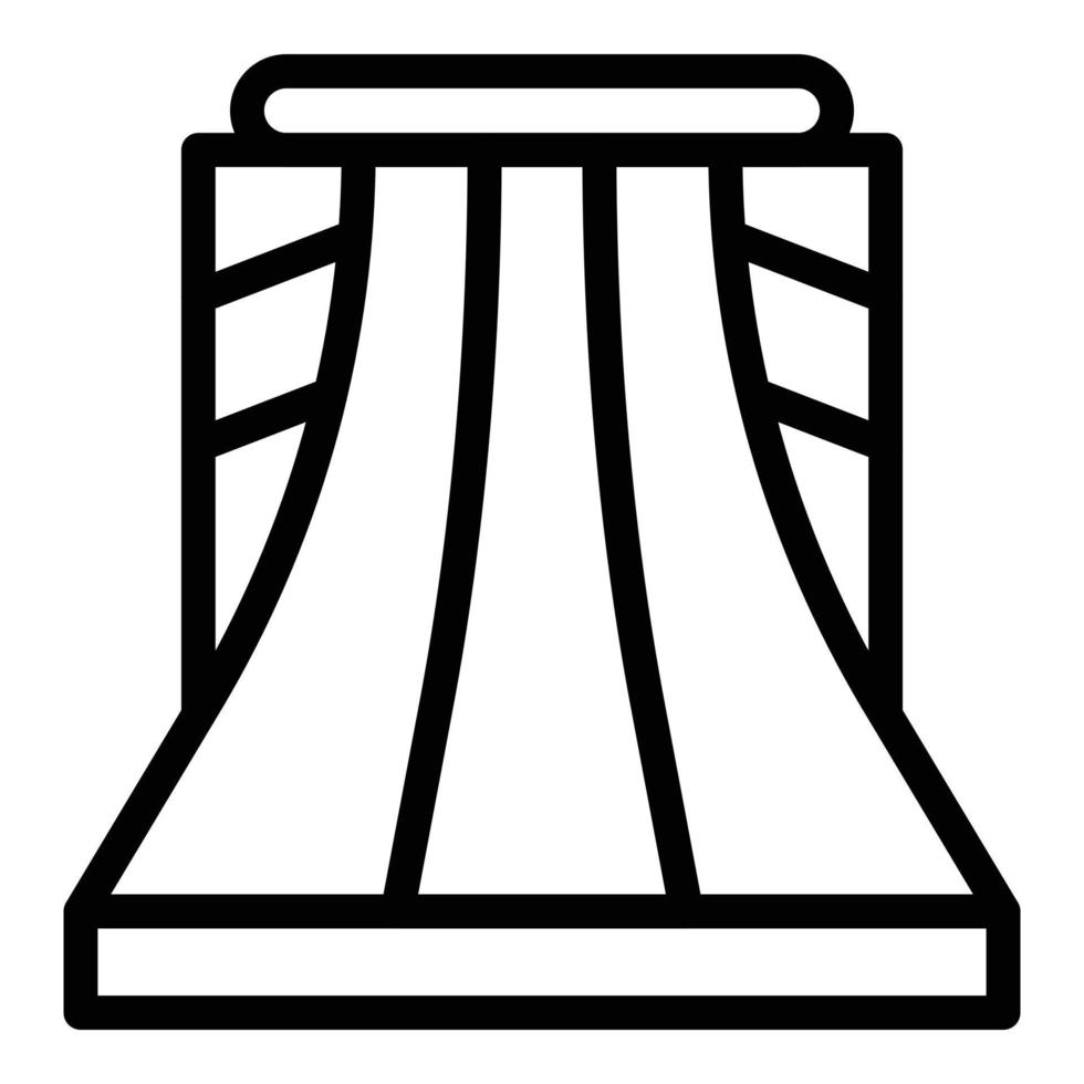 ícone de toboágua extremo, estilo de estrutura de tópicos vetor
