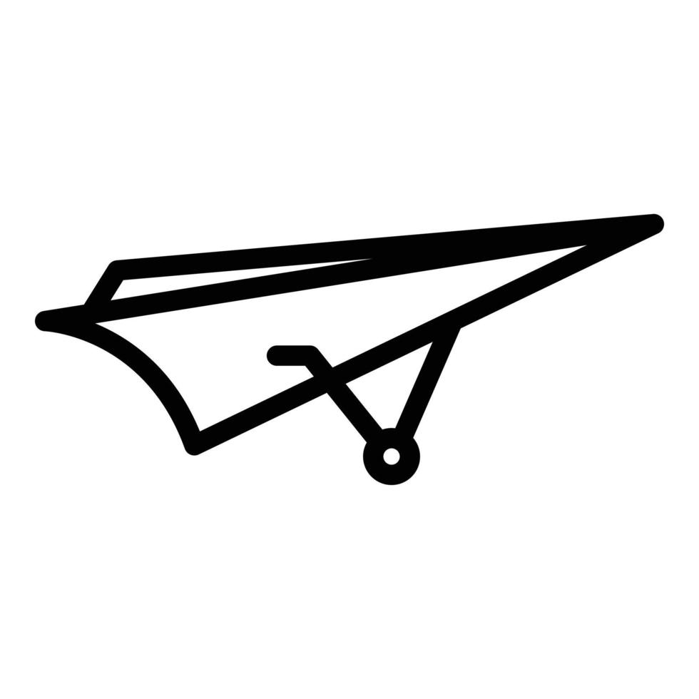 ícone do esporte de asa delta, estilo de estrutura de tópicos vetor