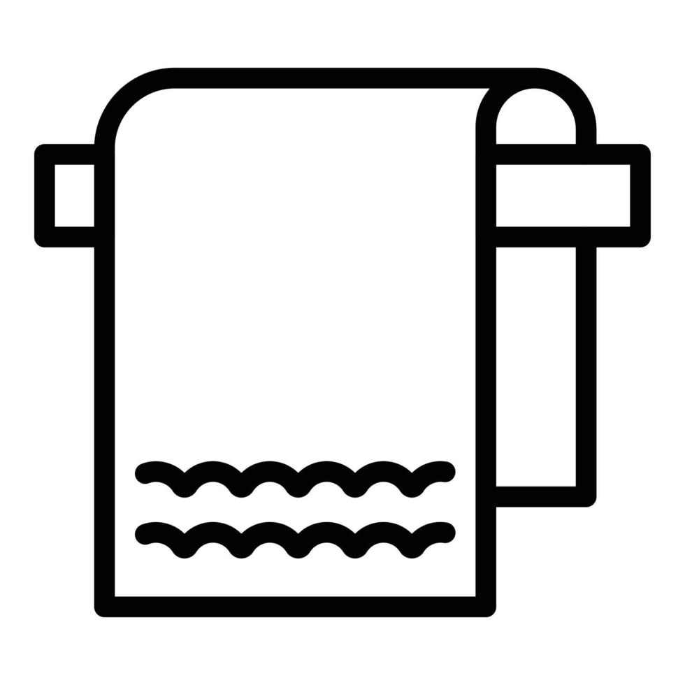 ícone de toalha de mar, estilo de estrutura de tópicos vetor