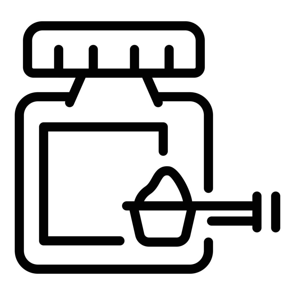ícone de vitamina em pó, estilo de estrutura de tópicos vetor
