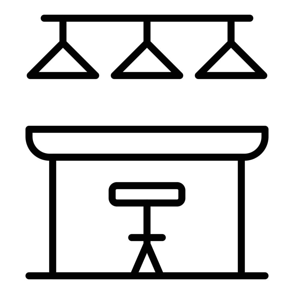 ícone de balcão de comida, estilo de estrutura de tópicos vetor