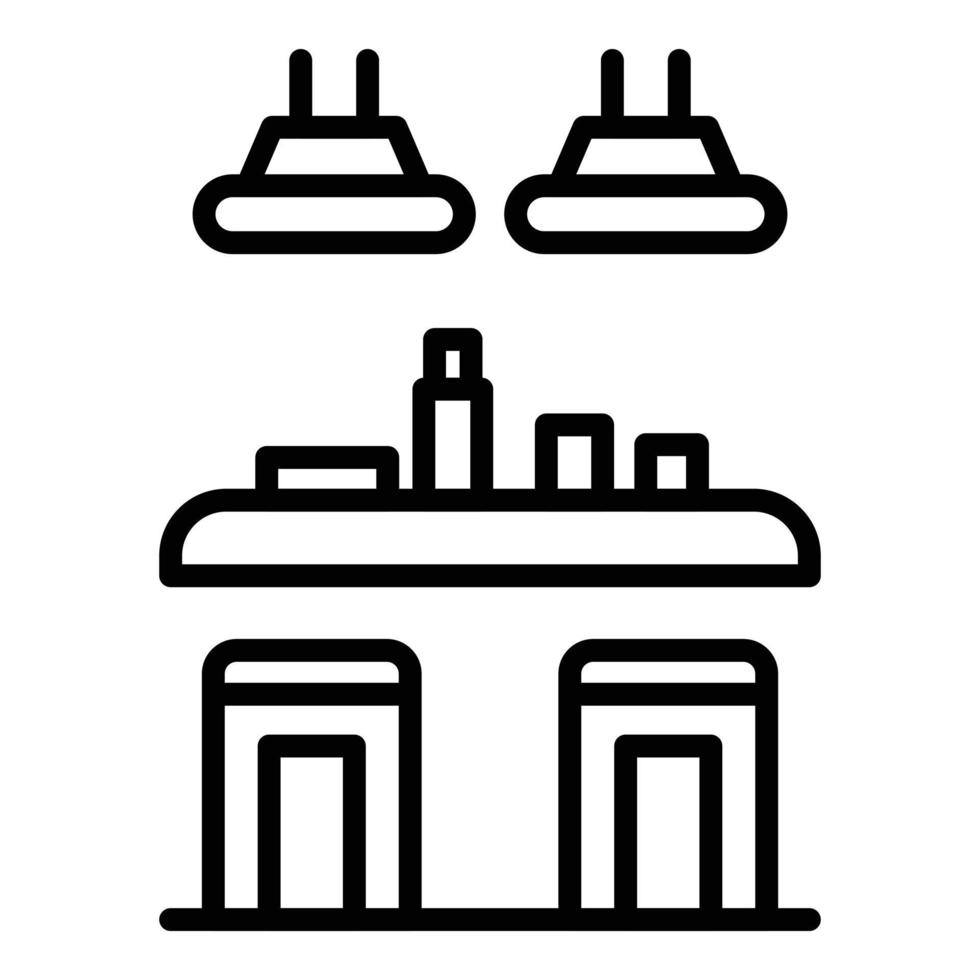 ícone do contador de garrafas, estilo de estrutura de tópicos vetor