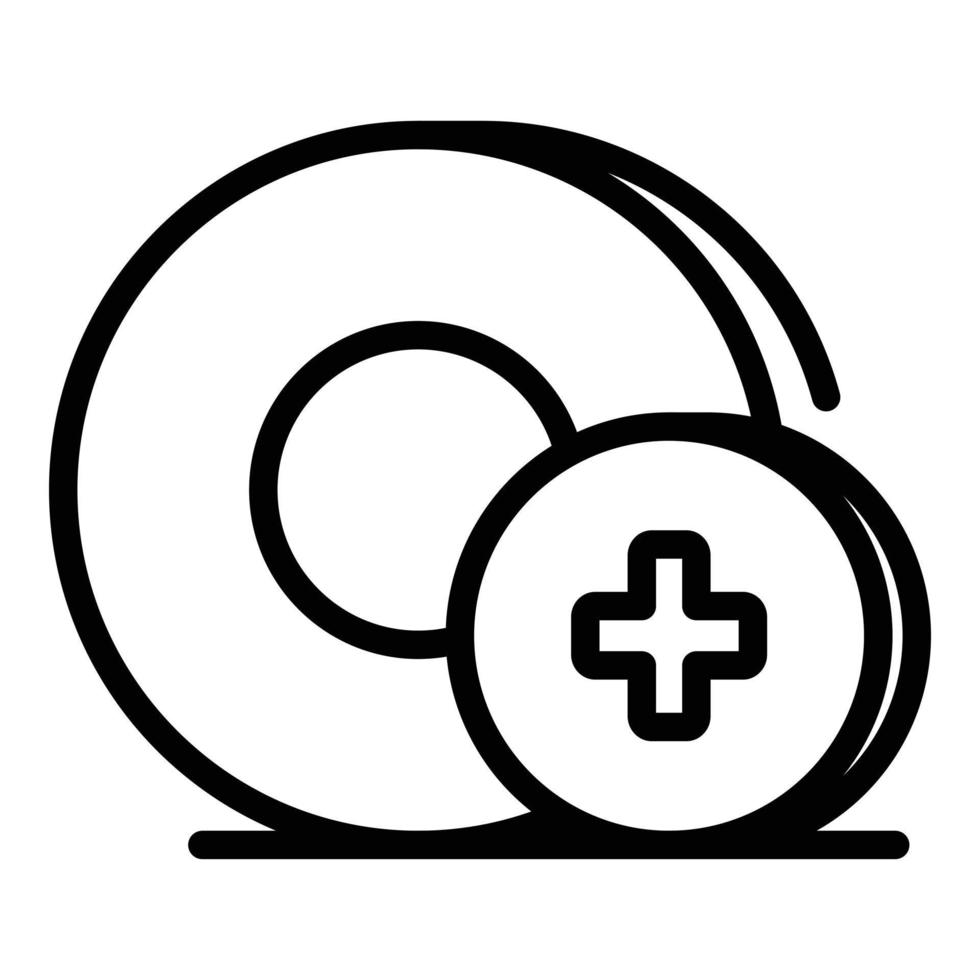 ícone de losango médico, estilo de estrutura de tópicos vetor