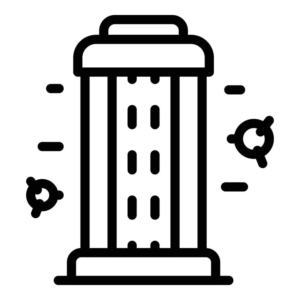ícone de desinfecção por luz uv, estilo de estrutura de tópicos vetor