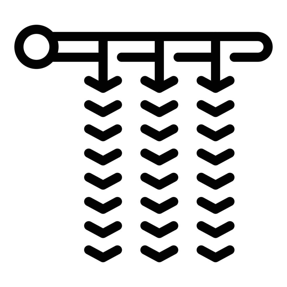 ícone de roupas de tricô, estilo de estrutura de tópicos vetor