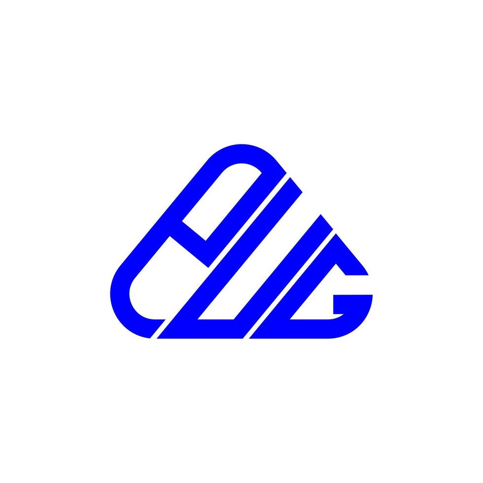 design criativo do logotipo da letra pug com gráfico vetorial, logotipo pug simples e moderno. vetor