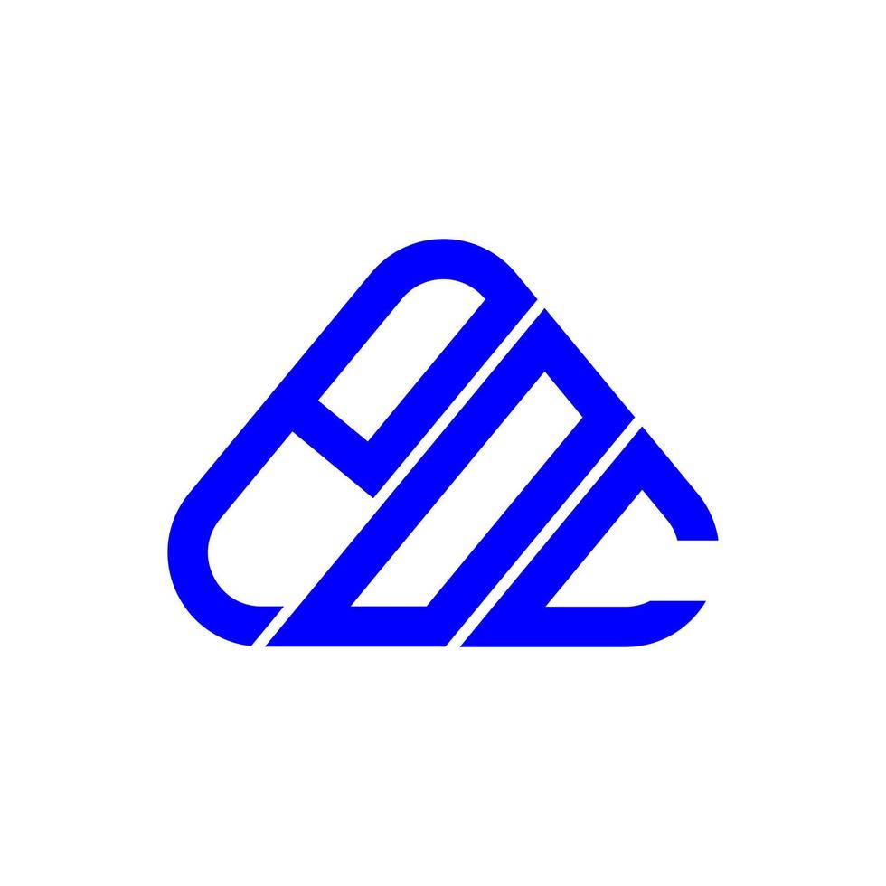 design criativo do logotipo da carta poc com gráfico vetorial, logotipo simples e moderno do poc. vetor