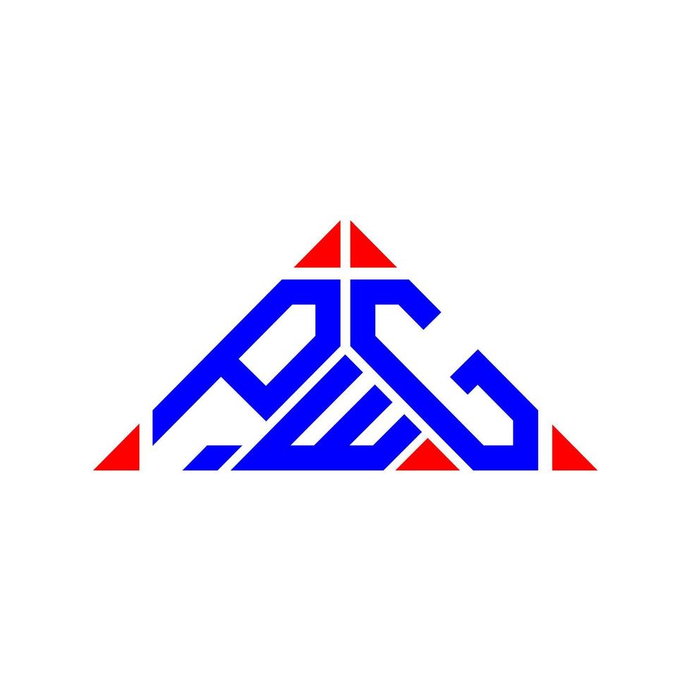 design criativo do logotipo da carta pwg com gráfico vetorial, logotipo pwg simples e moderno. vetor