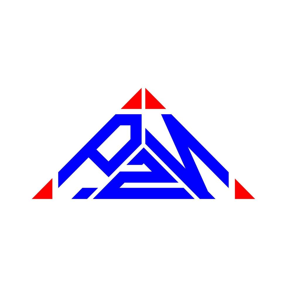 design criativo do logotipo da carta pzn com gráfico vetorial, logotipo simples e moderno do pzn. vetor
