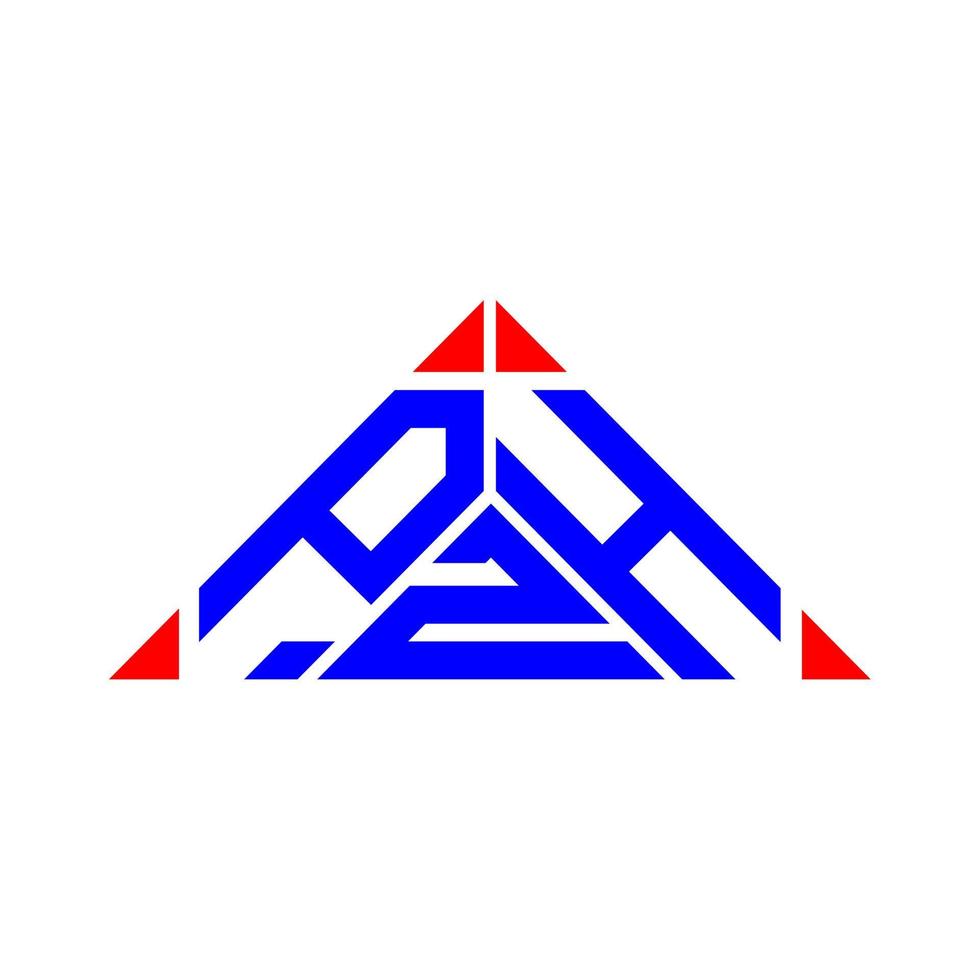 design criativo do logotipo da carta pzh com gráfico vetorial, logotipo simples e moderno pzh. vetor