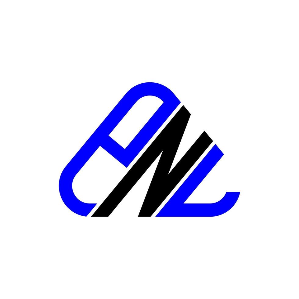 design criativo do logotipo da carta pnl com gráfico vetorial, logotipo pnl simples e moderno. vetor