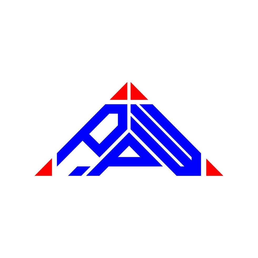 design criativo do logotipo da carta ppw com gráfico vetorial, logotipo simples e moderno ppw. vetor