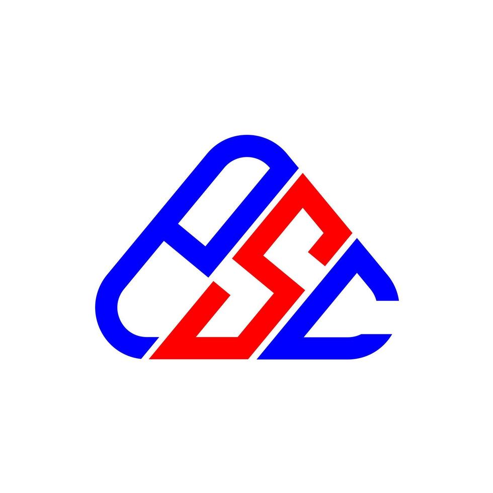 design criativo do logotipo da carta psc com gráfico vetorial, logotipo simples e moderno do psc. vetor