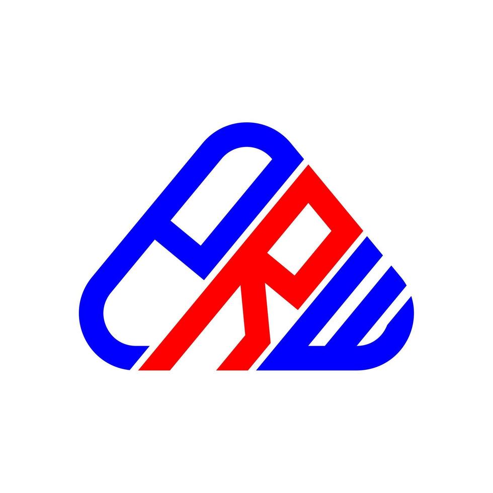 design criativo do logotipo da carta prw com gráfico vetorial, logotipo prw simples e moderno. vetor