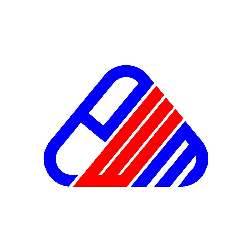 design criativo do logotipo da carta pwm com gráfico vetorial, logotipo simples e moderno pwm. vetor