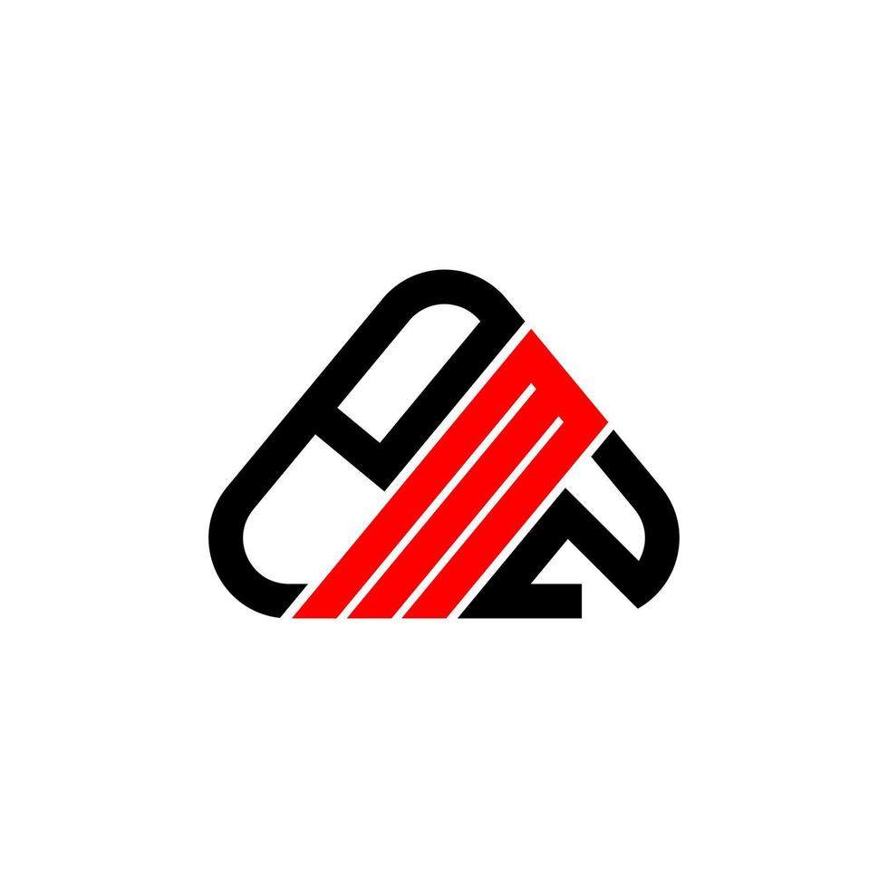 design criativo do logotipo da carta pmz com gráfico vetorial, logotipo simples e moderno pmz. vetor