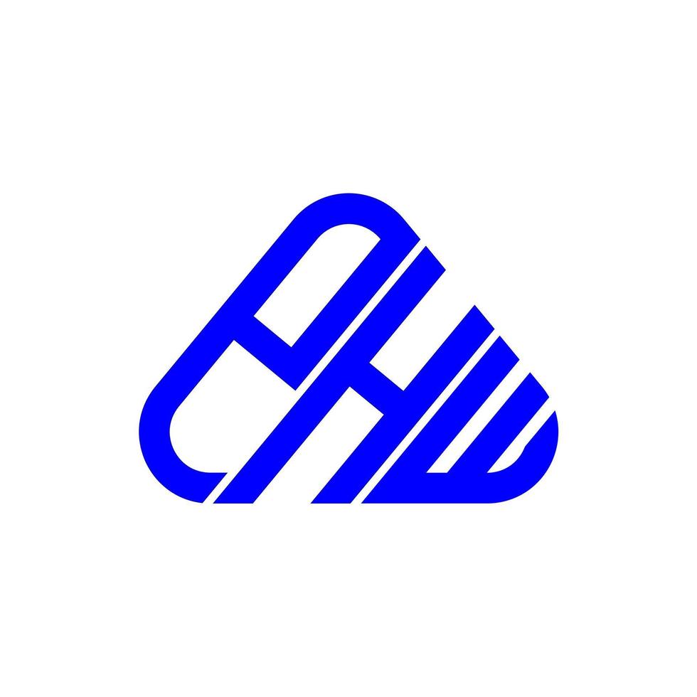 phw letter logo design criativo com gráfico vetorial, phw logotipo simples e moderno. vetor