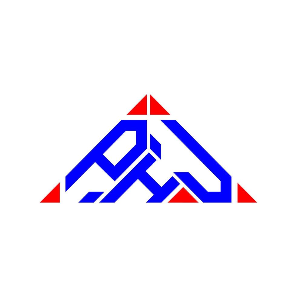 design criativo do logotipo da carta phj com gráfico vetorial, logotipo simples e moderno phj. vetor