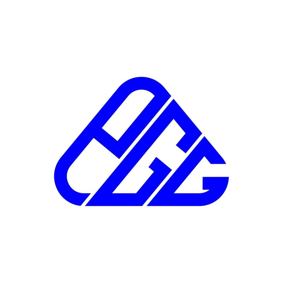design criativo do logotipo da carta pgg com gráfico vetorial, logotipo simples e moderno pgg. vetor