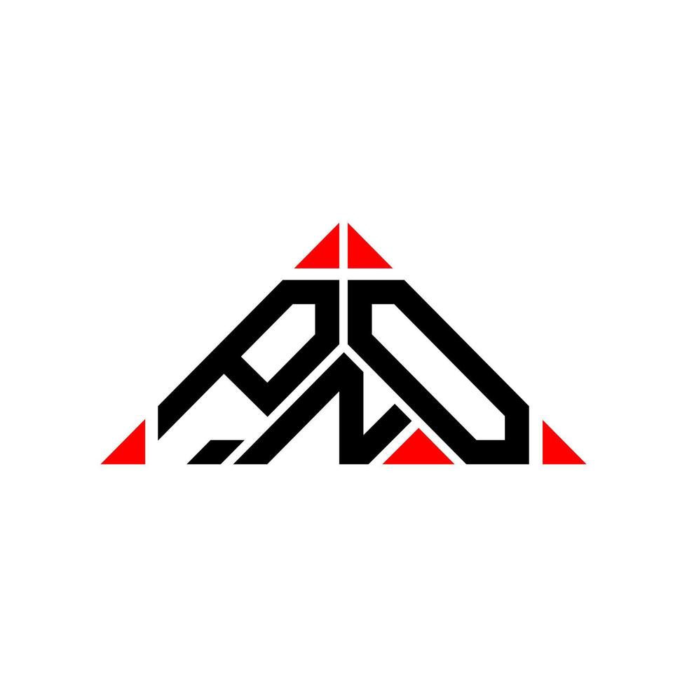 design criativo do logotipo da carta pno com gráfico vetorial, logotipo pno simples e moderno. vetor