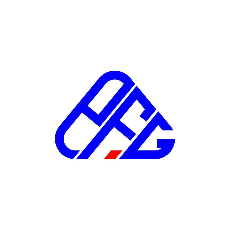 design criativo do logotipo da carta pfg com gráfico vetorial, logotipo simples e moderno pfg. vetor