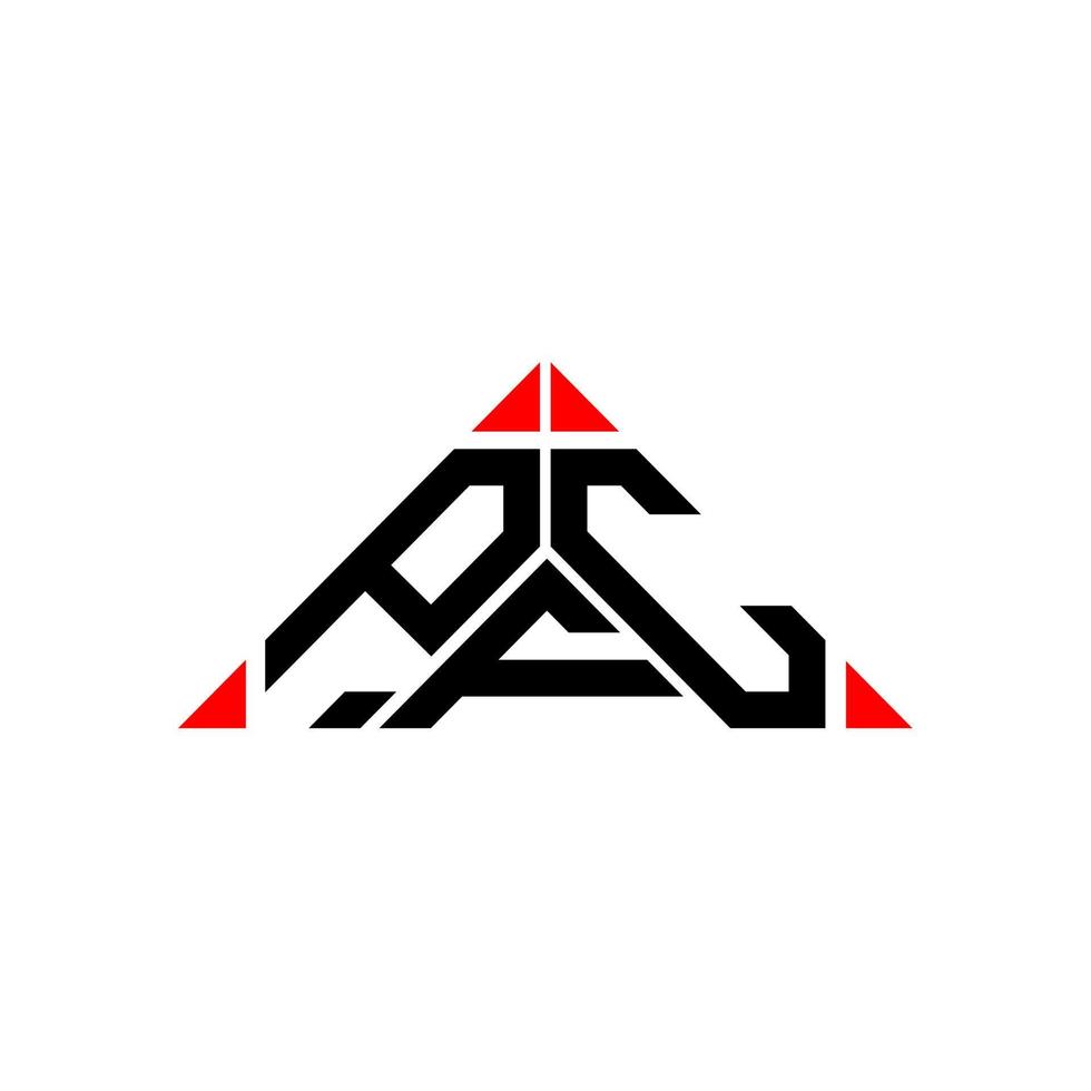 design criativo do logotipo da carta pfc com gráfico vetorial, logotipo simples e moderno do pfc. vetor