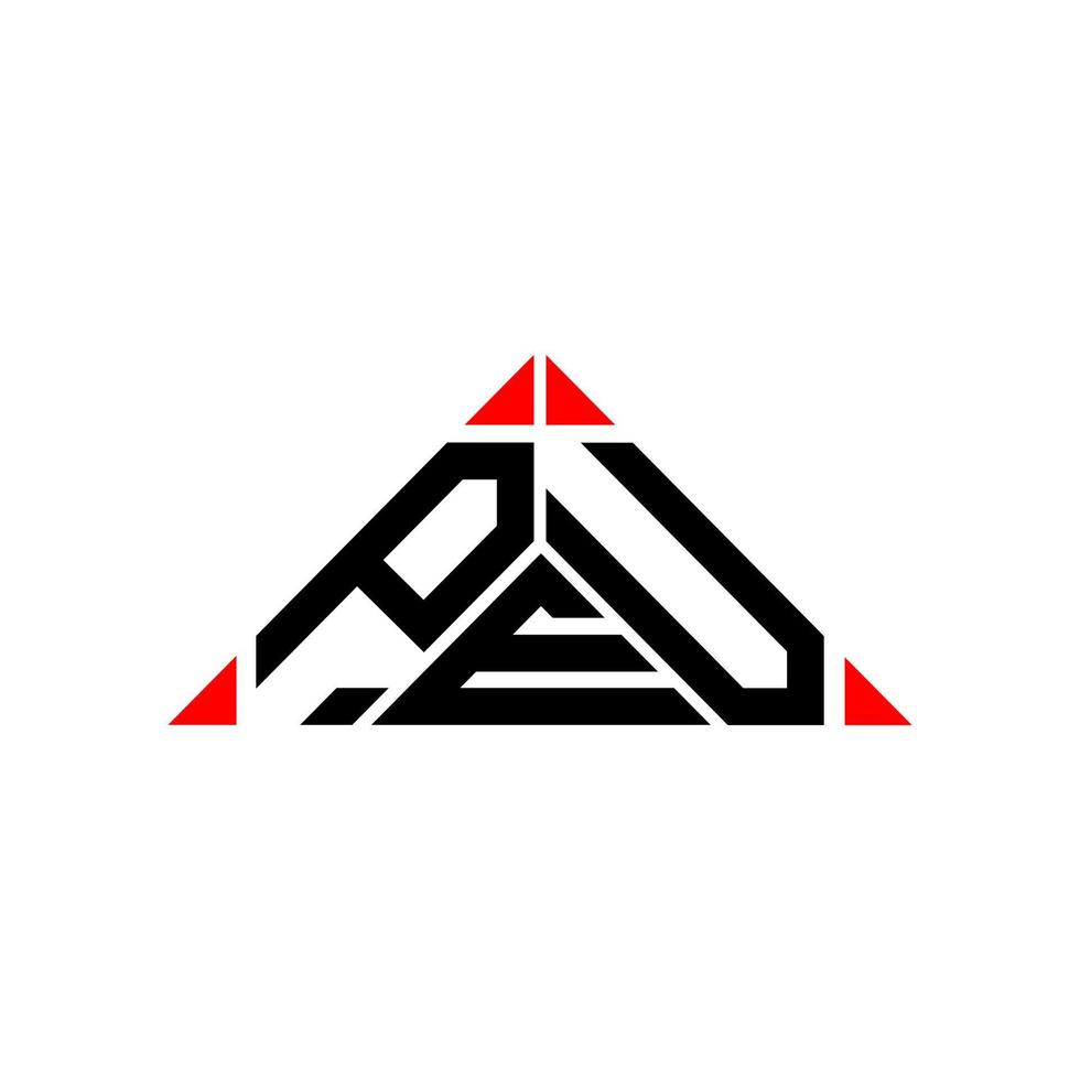 peu letter logo design criativo com gráfico vetorial, peu logotipo simples e moderno. vetor