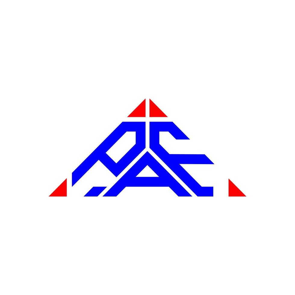 design criativo do logotipo da carta paf com gráfico vetorial, logotipo paf simples e moderno. vetor
