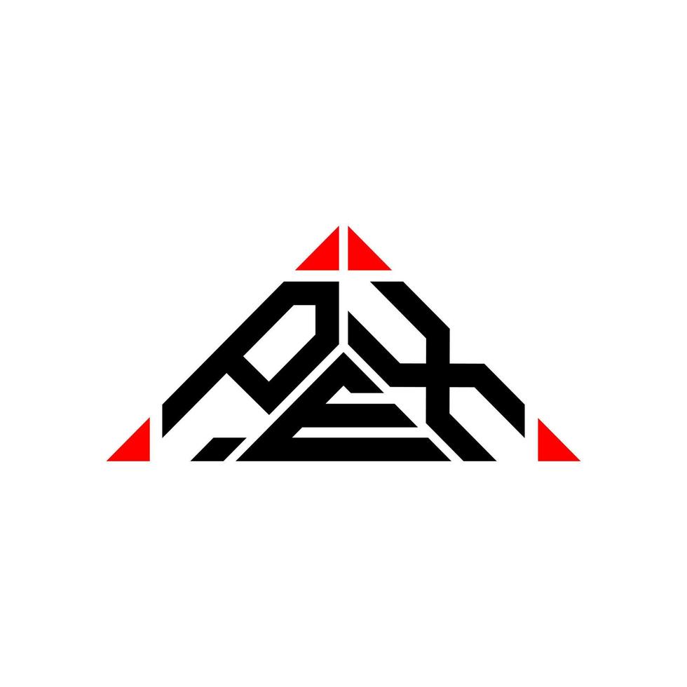 pex letter logo design criativo com gráfico vetorial, pex logotipo simples e moderno. vetor