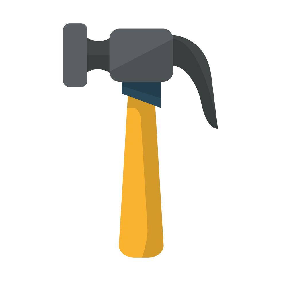 desenho de ícone de ferramenta de martelo isolado vetor