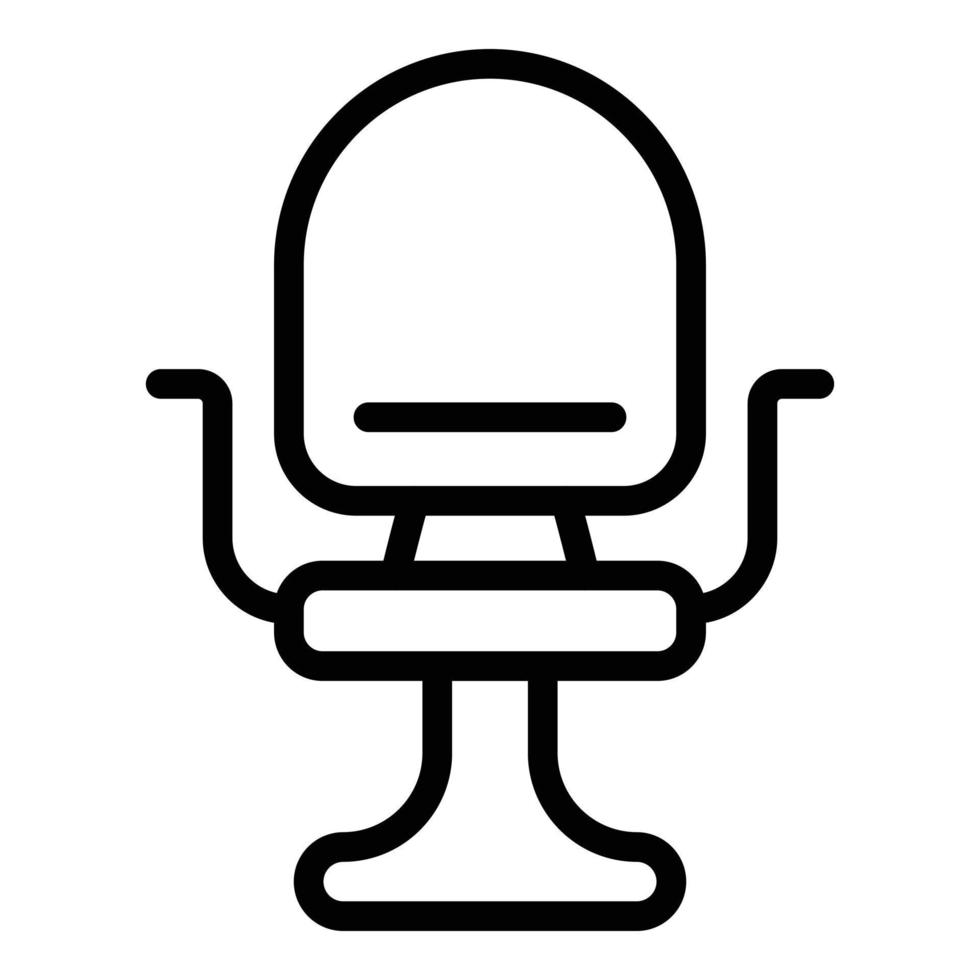 ícone de cadeira de escritório, estilo de estrutura de tópicos vetor