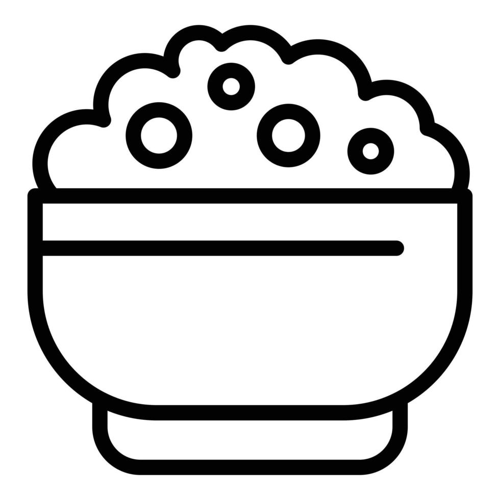 ícone de purê de batata saboroso, estilo de estrutura de tópicos vetor