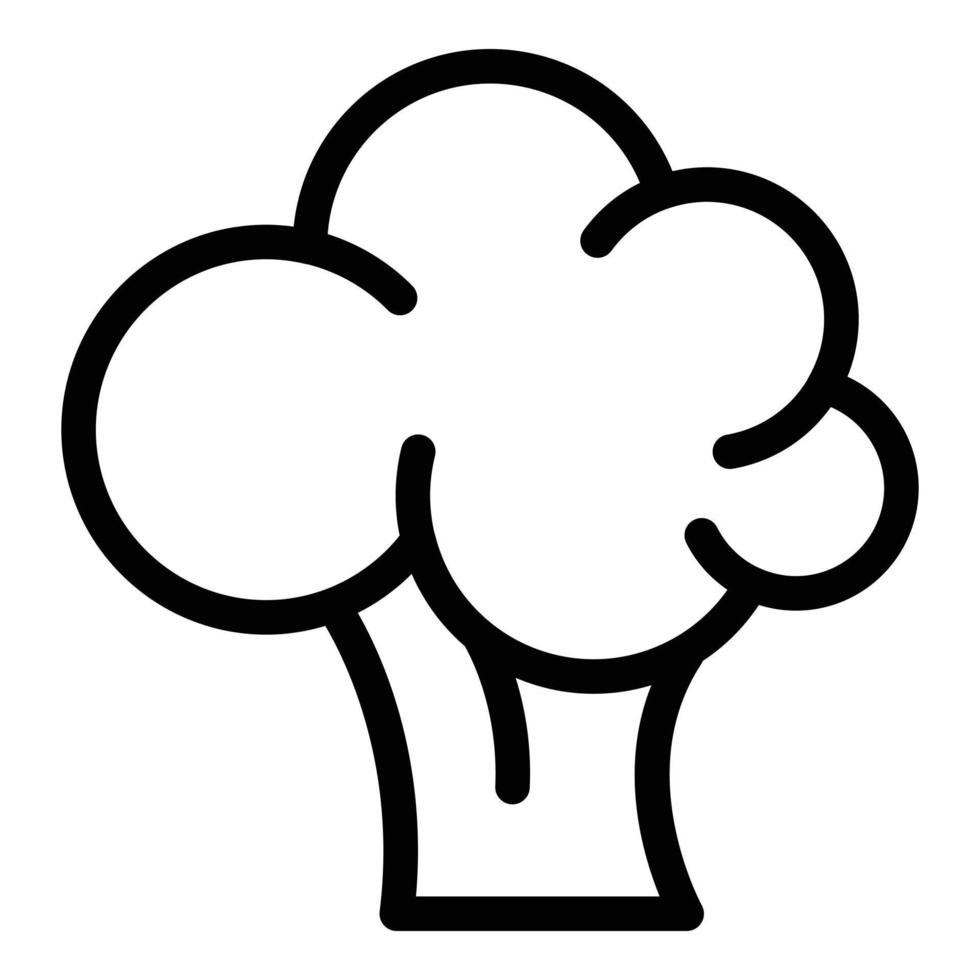 ícone vegetal de brócolis, estilo de estrutura de tópicos vetor