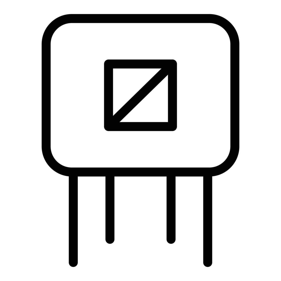 ícone do capacitor de energia, estilo de estrutura de tópicos vetor