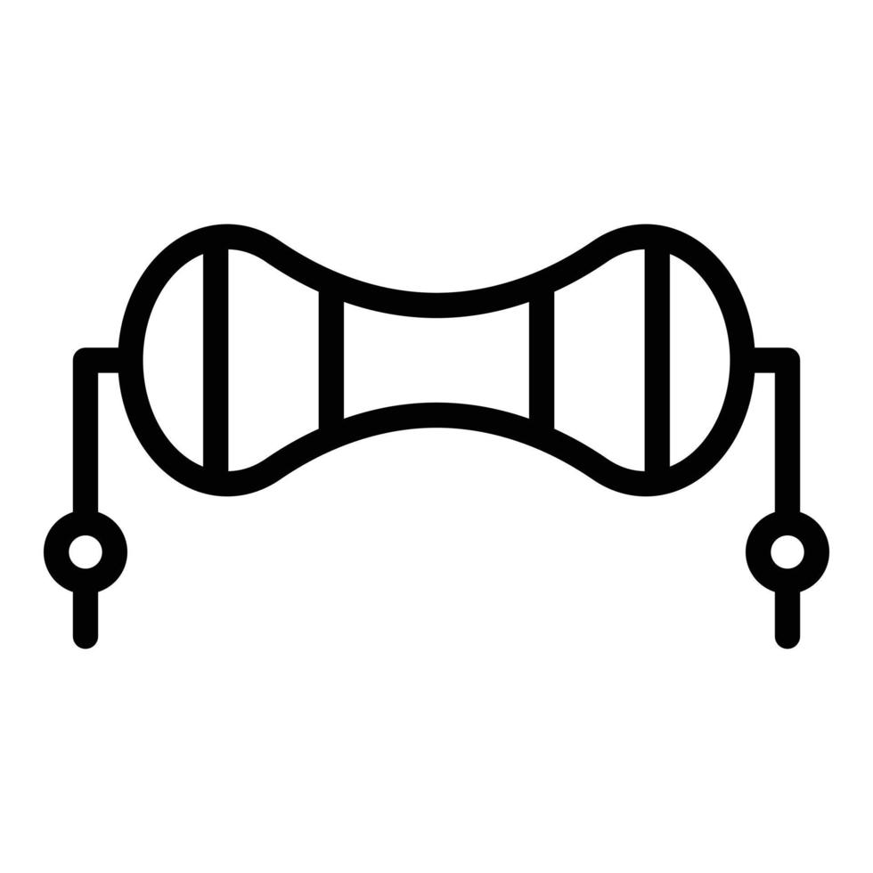 ícone da parte do resistor, estilo de estrutura de tópicos vetor