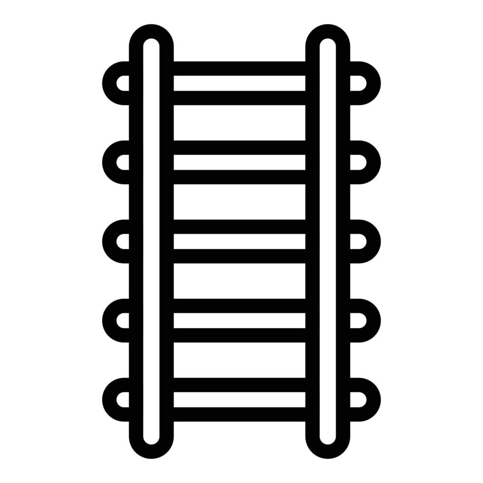 ícone de escada de escada, estilo de estrutura de tópicos vetor