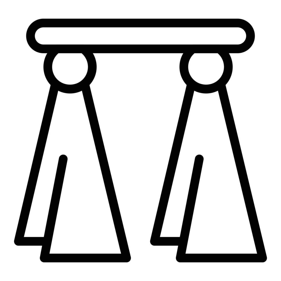 ícone de lenço de algodão, estilo de estrutura de tópicos vetor