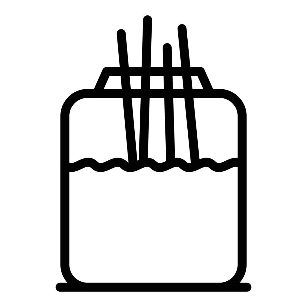 ícone do purificador de ar difusor, estilo de estrutura de tópicos vetor
