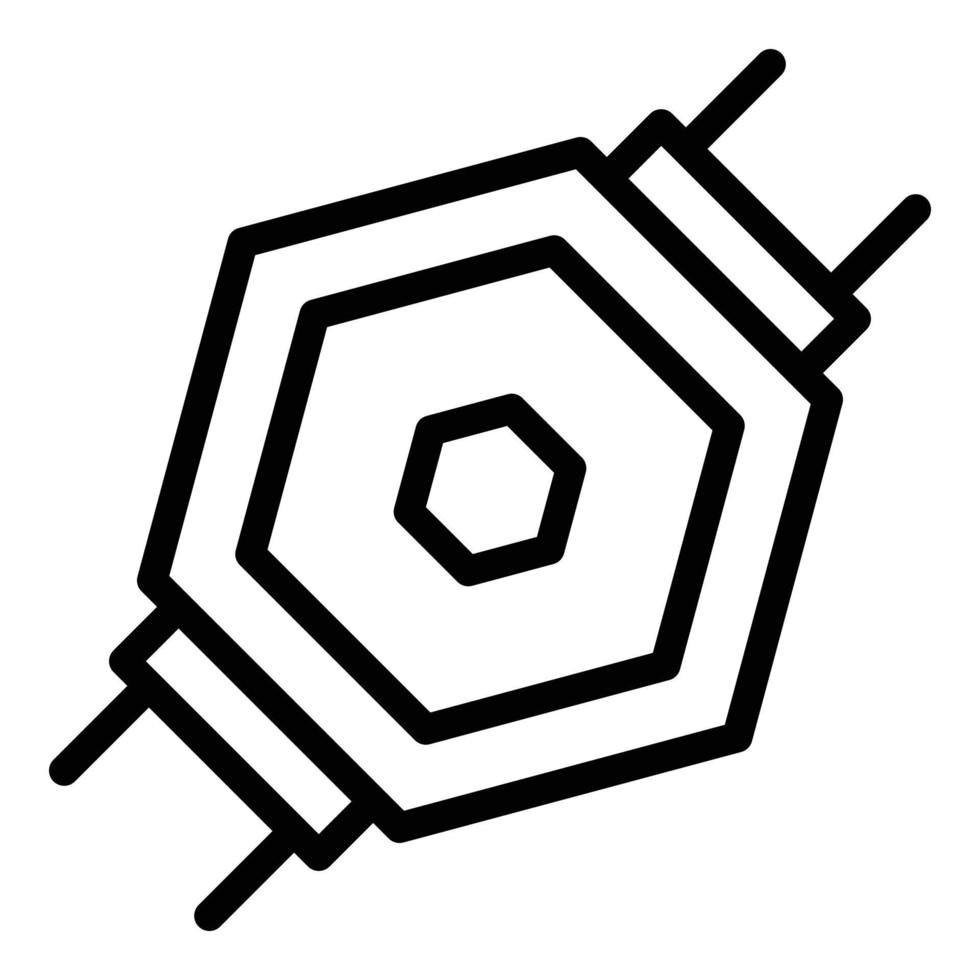 ícone de tanque de esgoto, estilo de estrutura de tópicos vetor