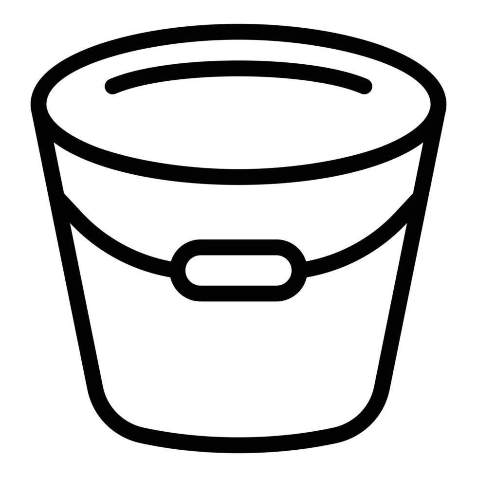 ícone de balde de leite, estilo de estrutura de tópicos vetor