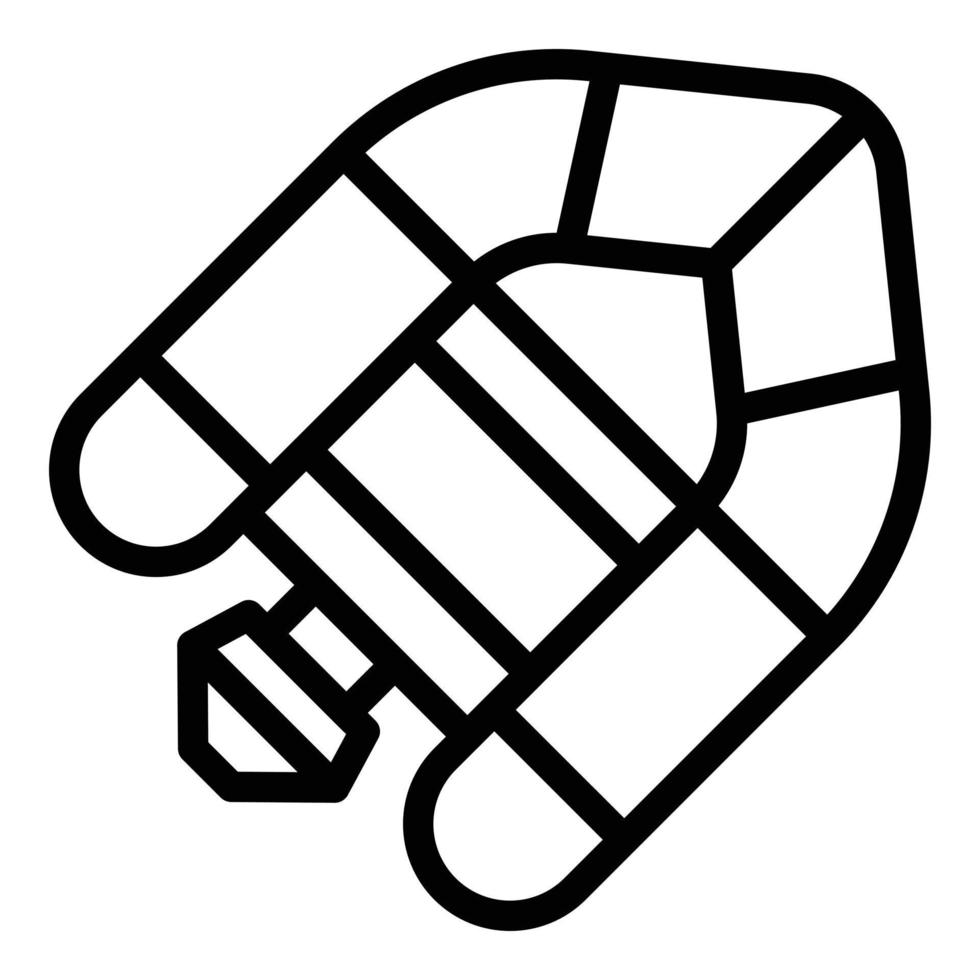 ícone de loja flutuante, estilo de estrutura de tópicos vetor