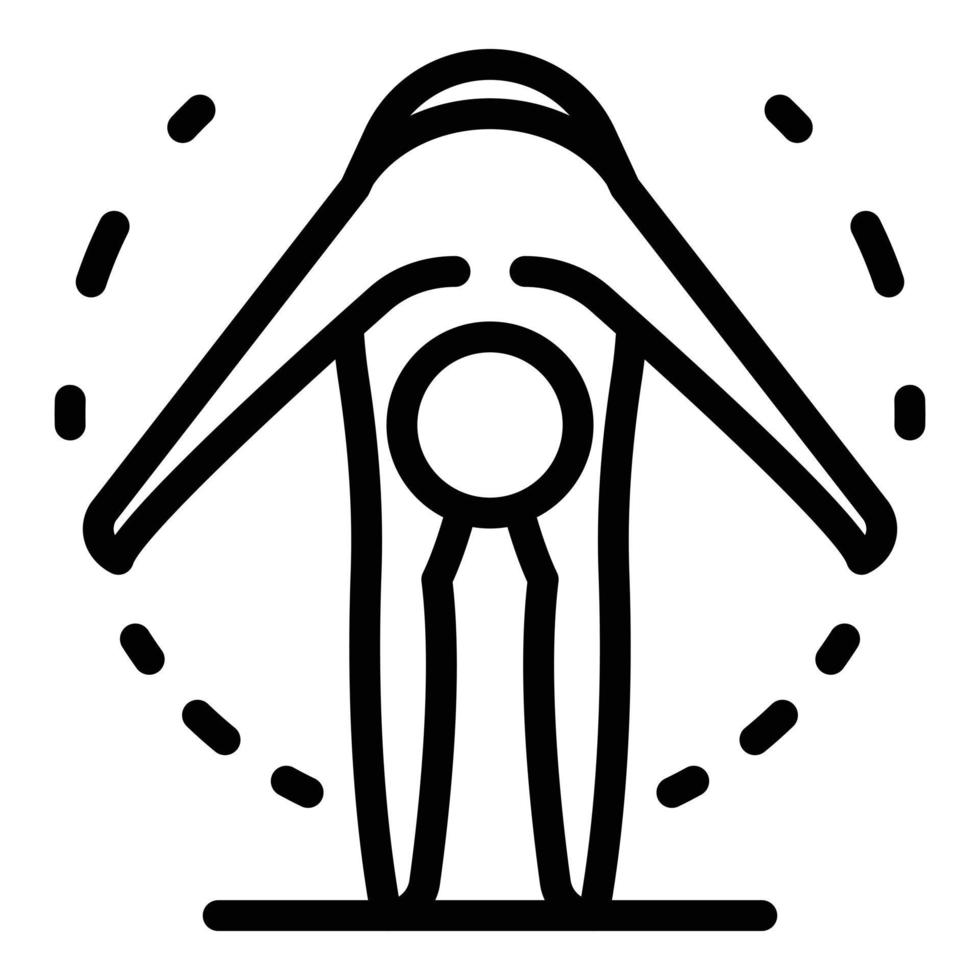 ícone de treinamento de pilates, estilo de estrutura de tópicos vetor