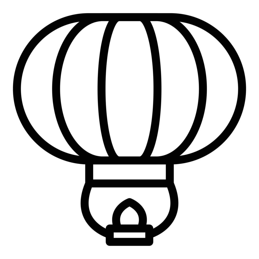 ícone de lanterna do céu, estilo de estrutura de tópicos vetor