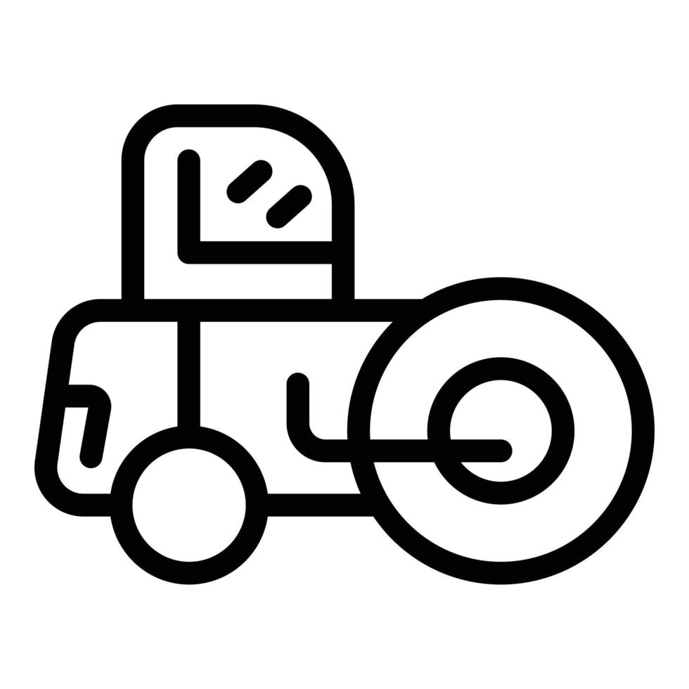 ícone da máquina de rolo, estilo de estrutura de tópicos vetor
